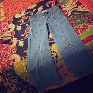 Free People high waisted wide leg jeans